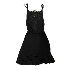 Black Flowy Summer Dress w/ Beautiful Lace Detail